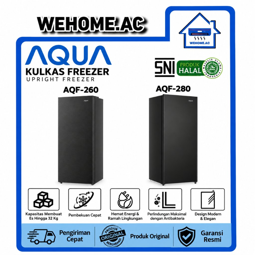 Kulkas Freezer Aqua AQF-260 / AQF-280  Kulkas Freezer Aqua Kulkas