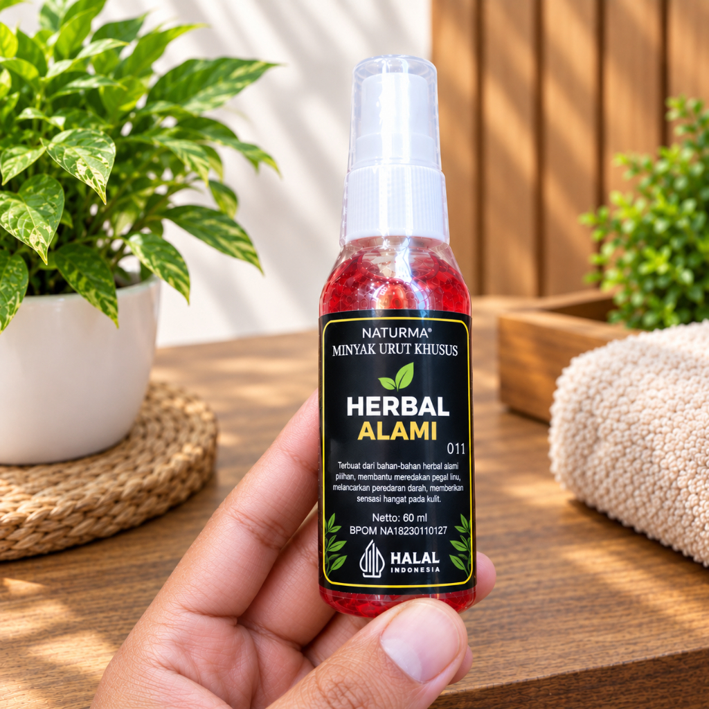 MINYAK HERBAL TRADISONAL BOTOL SPRAY 60ML  WA'MENA/BESAR.PANJANG,KERAS HERBAL ALAMI. BPOM