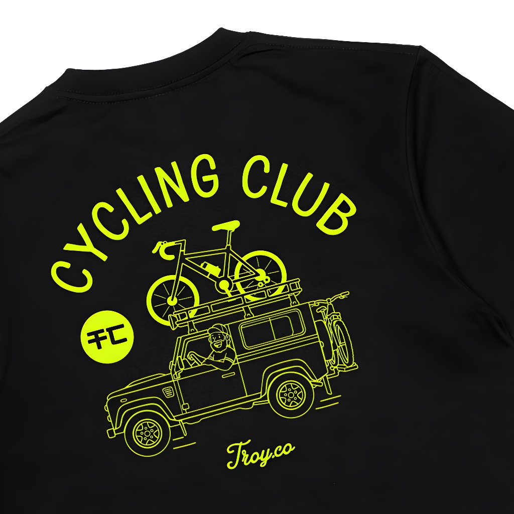 Troy Company T-Shirt Black Cycling Club - Kaos Pria Lengan Pendek Hitam MTD 3722