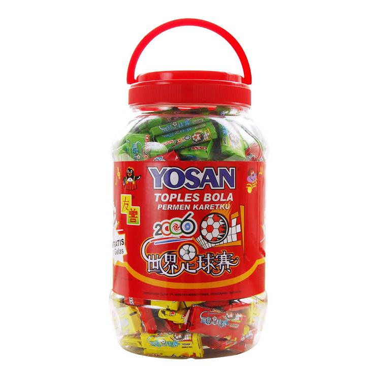Permen Yosan Toples Isi 200 Pcs Permen Karet Jadul