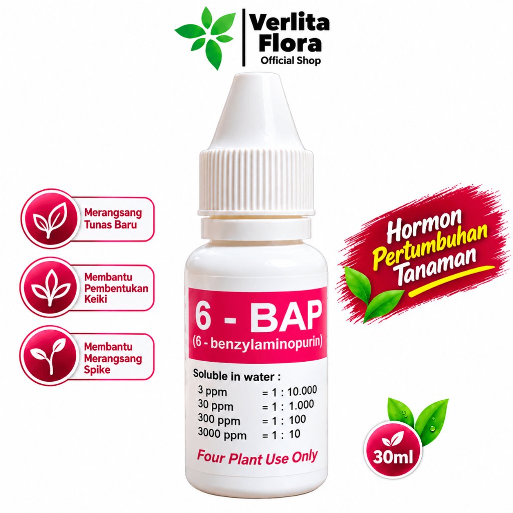 Hormon Tanaman 6-BAP Pink 30ml Perangsang Tunas Tanaman ZPT Hormon Pertumbuhan Tanaman