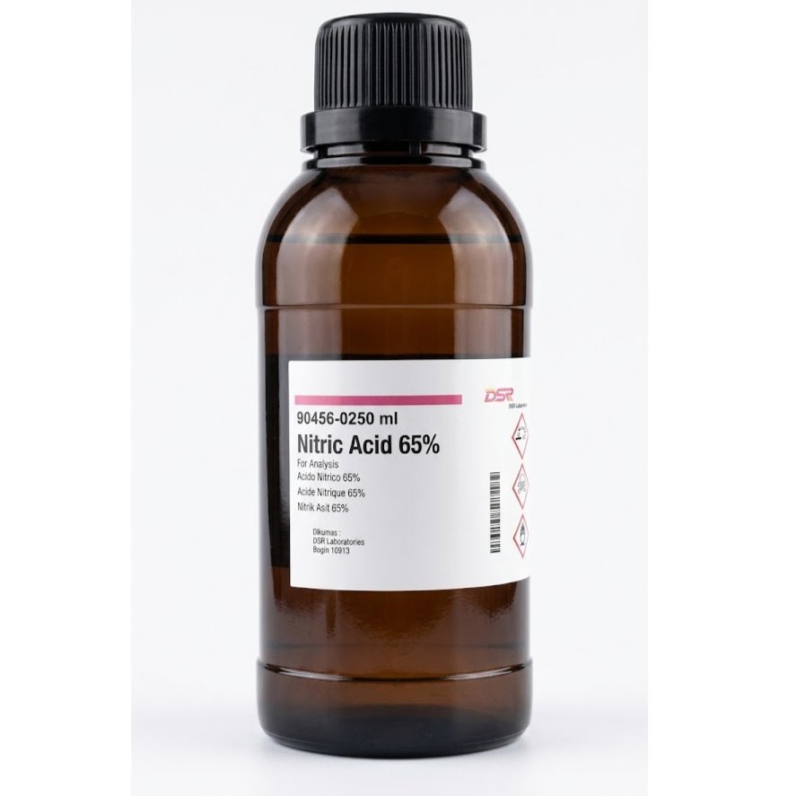 Asam Nitrat / Nitric Acid / HNO3 65% Eceran 250 mL