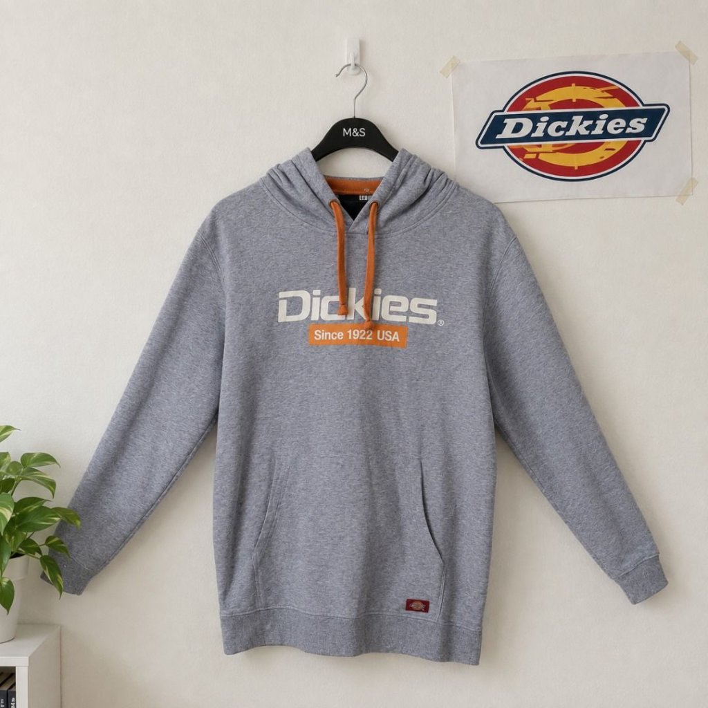 DICKIES USA 1922 Velvet Logo Hoodie DC velvet original - size XL (RARE ITEM)