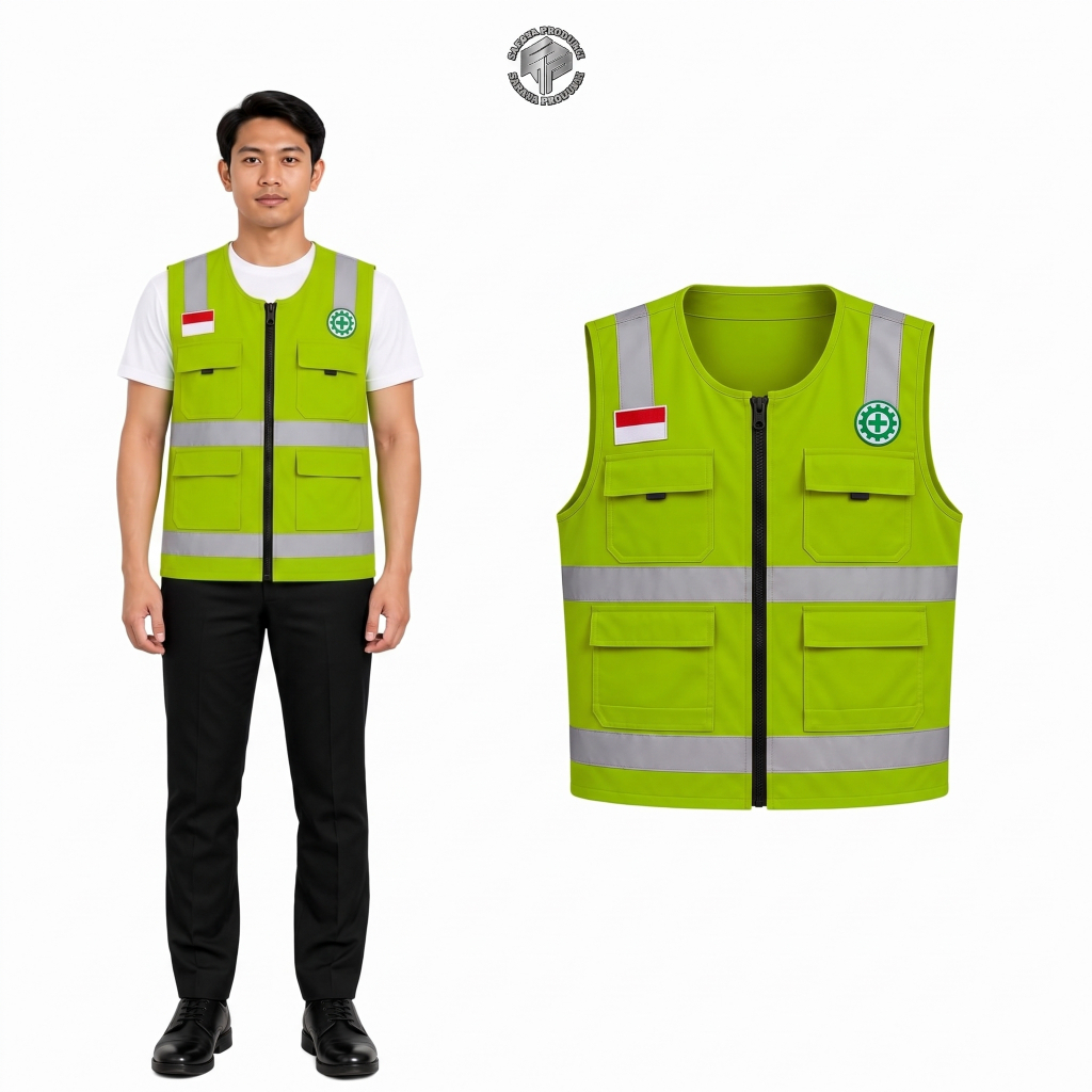 Rompi kerja safety / Rompi proyek lapangan / Rompi safety k3