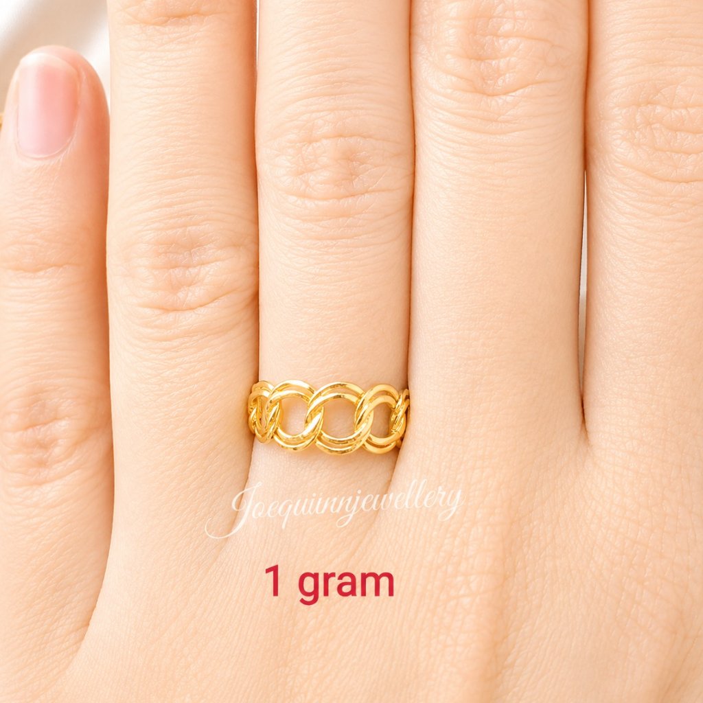 Cincin Dewasa Emas Muda Double Donat berat 1-2 gram