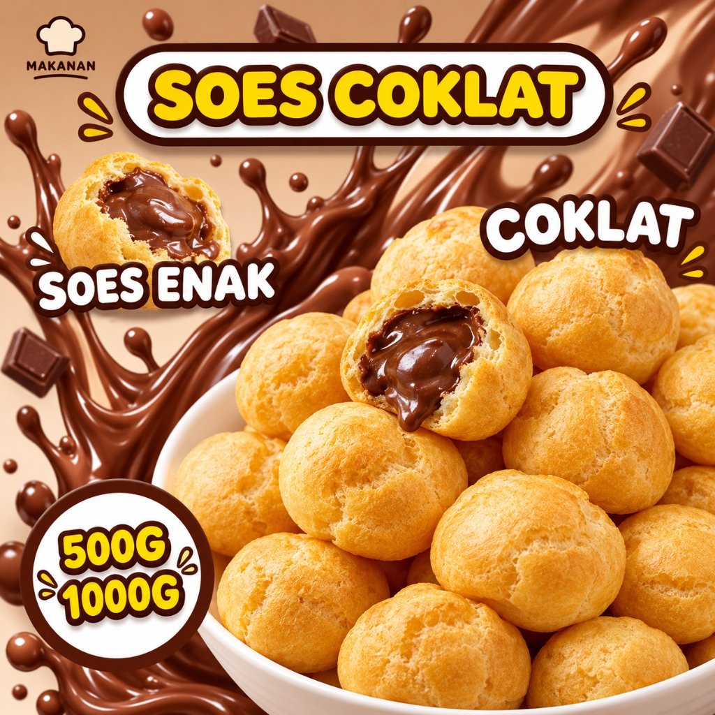 COD Soes Coklat 500gr 1kg Malona  - Snack Renyah Grosir Gratis Ongkir HALAL