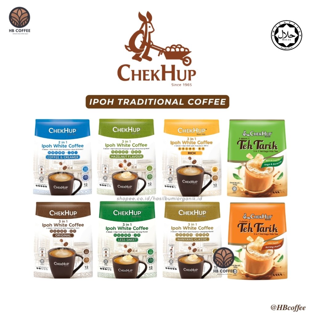 CHEK HUP WHITE COFFEE IPOH SEMUA VARIAN /  CHEK HUP WHITE COFFEE / CHEK HUP TEH TARIK