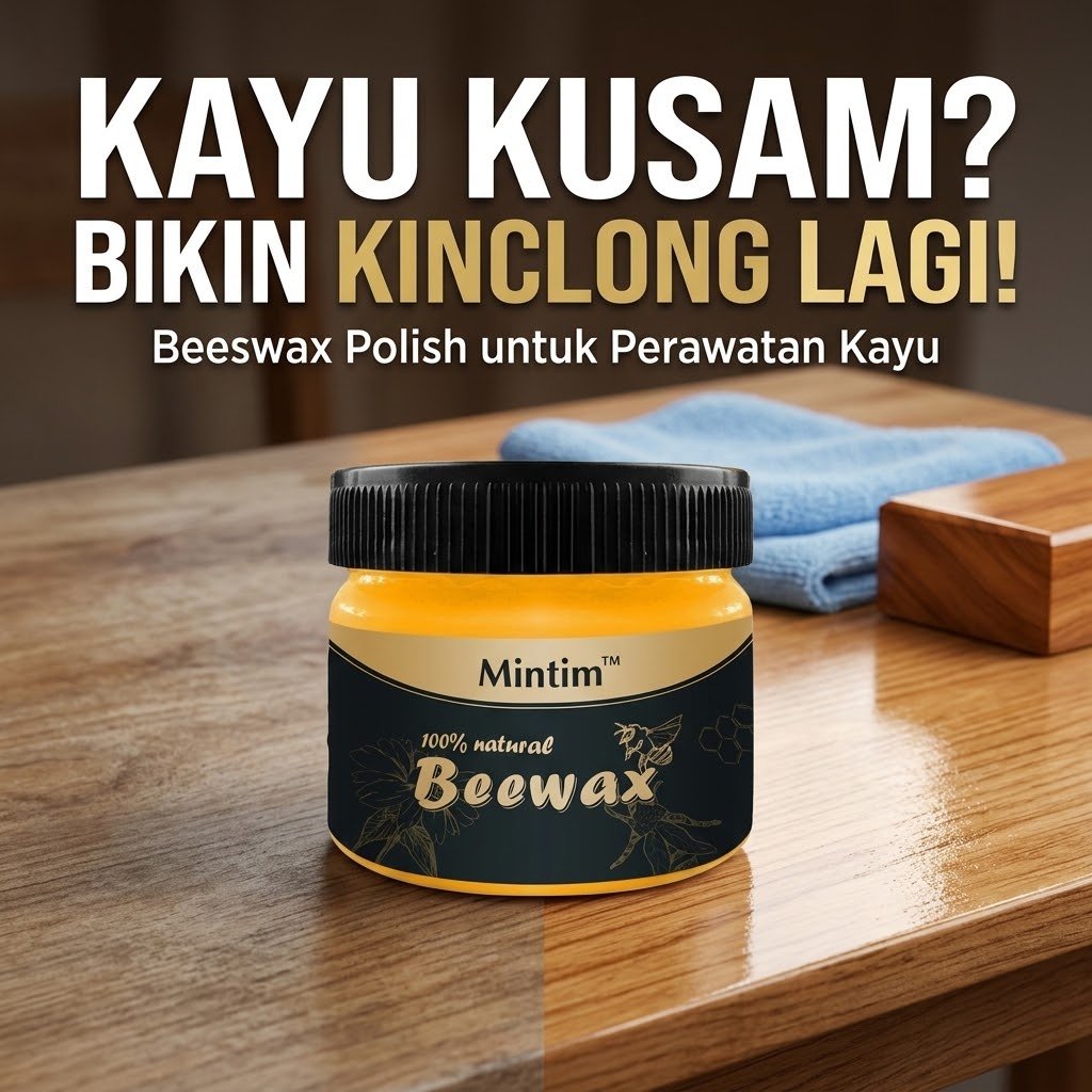Beeswax Pengkilap Kayu Pembersih Furnitur Meja Lemari Kursi Kayu