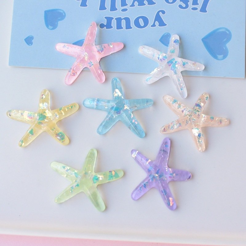 Bintang Laut Starfish Resin Charm / Dekorasi Resin Tema Binatang Laut