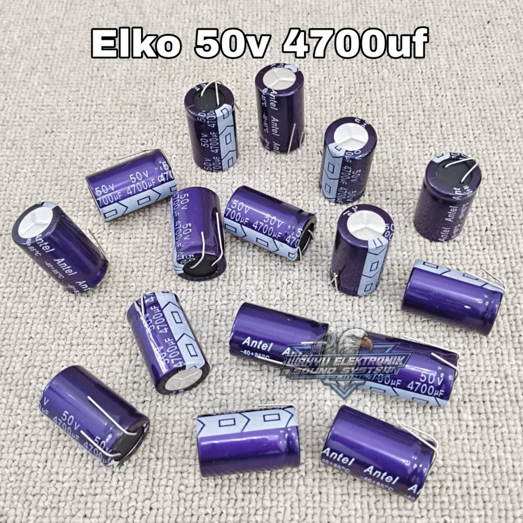 Elko kapasitor 50v 4700uf Elco terbaik Merk Nichicon / Rubycon