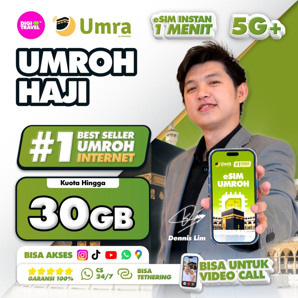 eSIM Umroh Arab Saudi Mekkah Kuota Besar | eSIM Saudi Arabia Umroh Haji Kuota Besar | eSIM Umroh Ara
