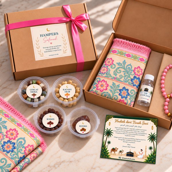 Aira | Hampers Umroh Paket Lengkap + Sajadah | Oleh Oleh Umroh | Paket Lengkap Umroh