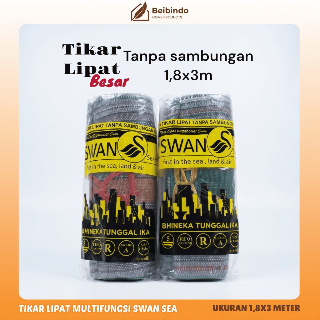 Tikar Lipat Multifungsi Merk Swan Sea Tanpa Sambungan Ukuran 1,8mx3m || Tikar Hajatan || Tikar Pikni