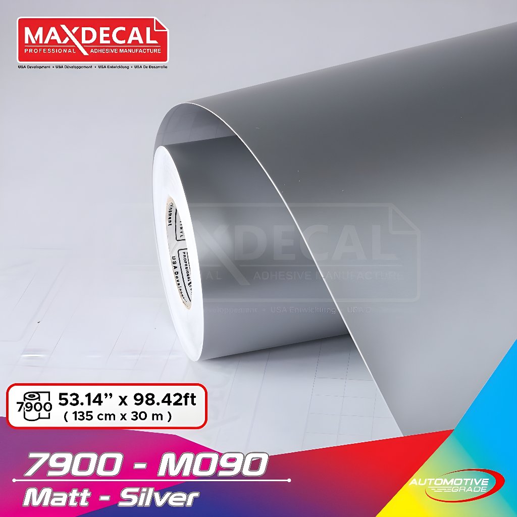MAXDECAL 7900 - M090 Matt Doff Silver 135 cm Wrap [METERAN]