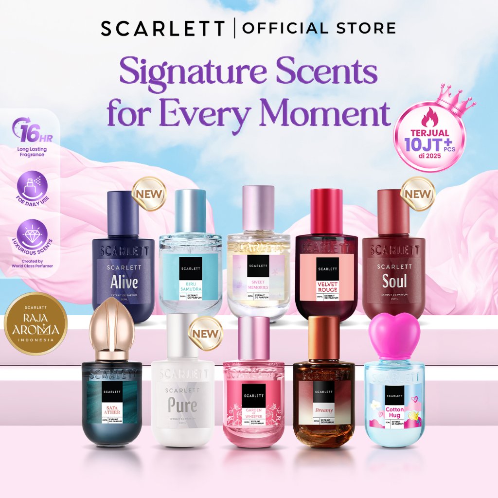 [NEW!] SCARLETT Eau De Parfum & Extrait De Parfum 30ml Wangi Tahan Lama - Unisex - Wangi Mewah