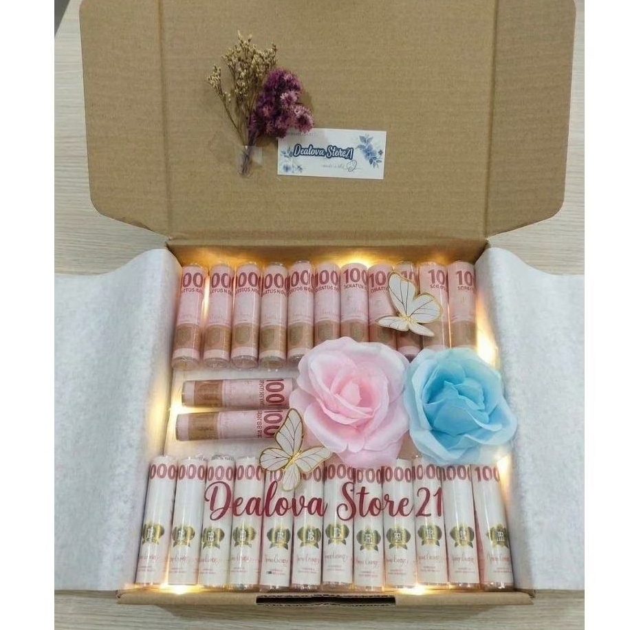 Gift Box / Flowers Box Money / Hadiah Ulang Tahun / Kado Ulang Tahun / Box Kado Uang