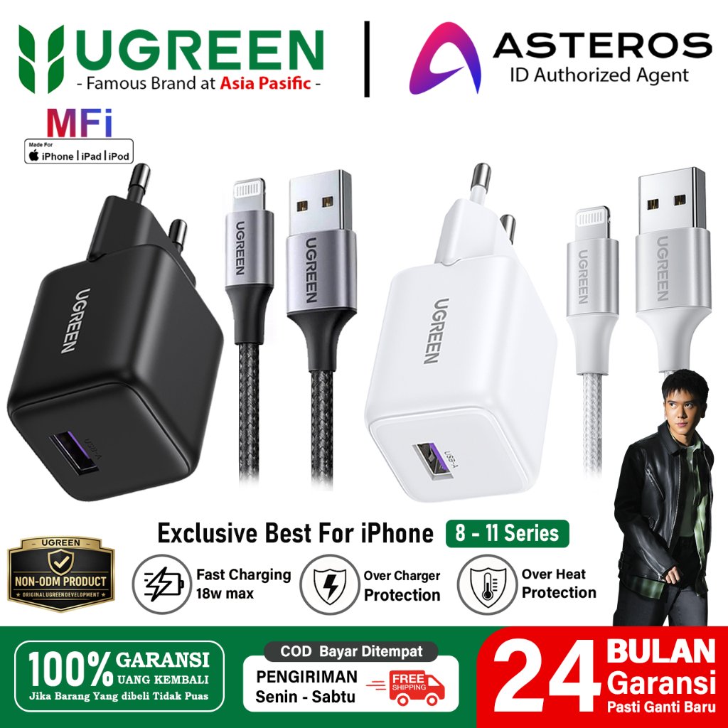 UGREEN Charger Mfi iPhone 5 6 7 8 X Xr Xs USB Lightning Fast Charging 10w 18w 20w