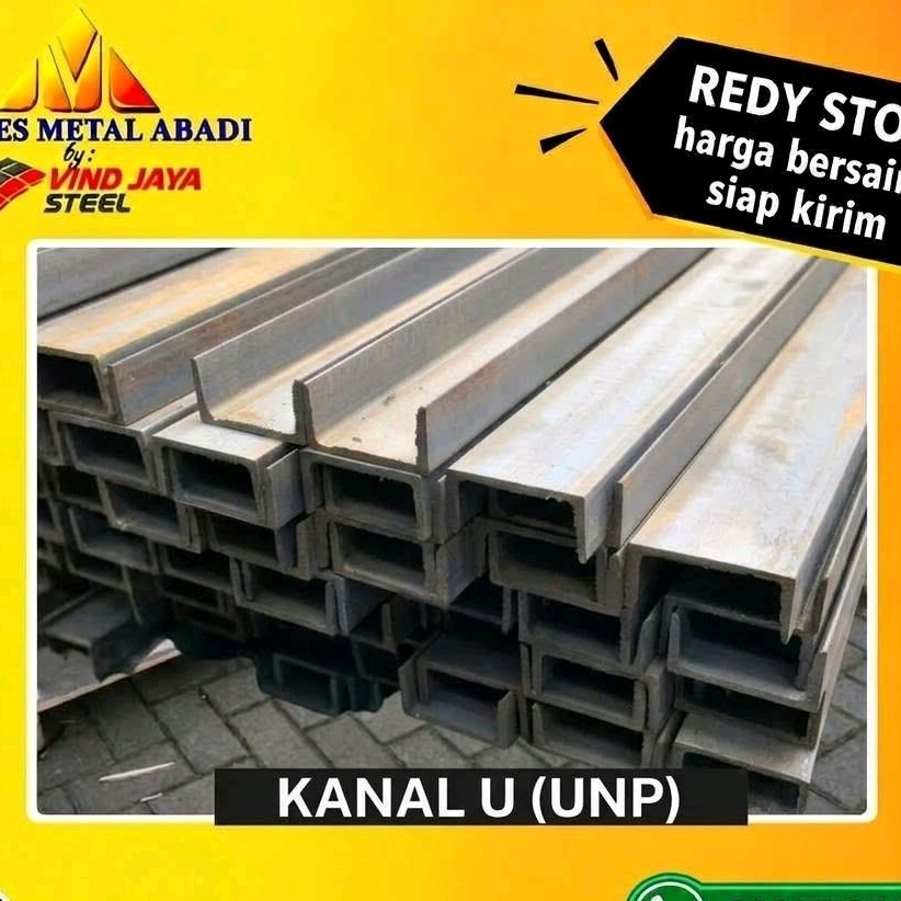 KANAL UNP / UNP Besi 120 U-Channel Kanal U 6 Meter 10cm x 5cm 4.5mm Ketebalan Besi