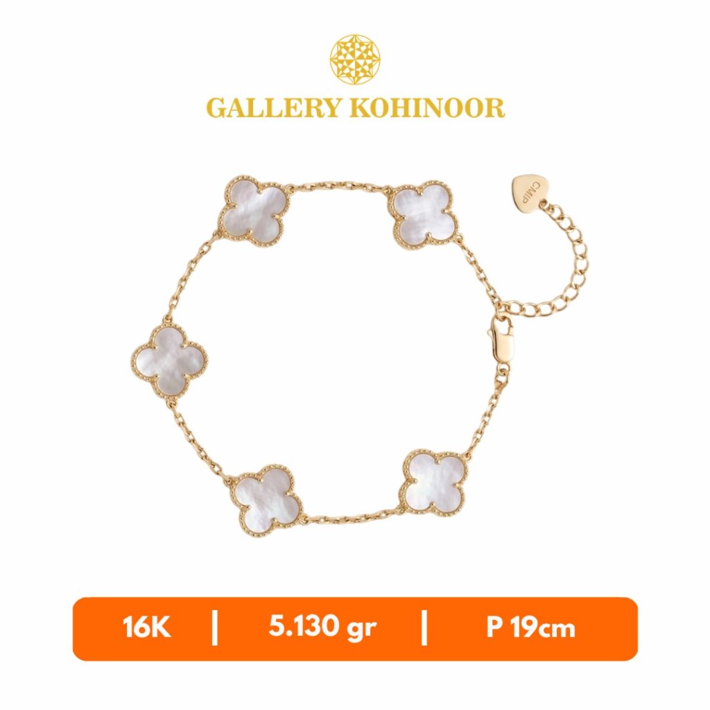 GELANG SIAM EMAS KLOVER PUTIH GALLERY KOHINOOR 5.13 gram 16K 50303