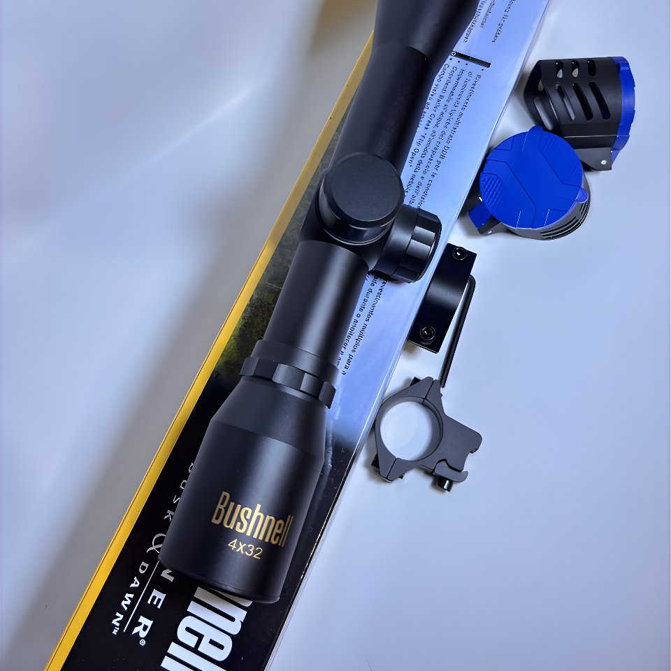 Bushnell 4x32 teleskop tutup flip bushnell bahan alumunium