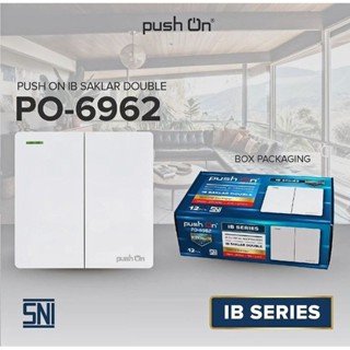 Saklar Seri Inbow 2 Saklar Lampu Stop Kontak Arde Colokan Listrik IB Tanam Switch On Off 10A - 6962