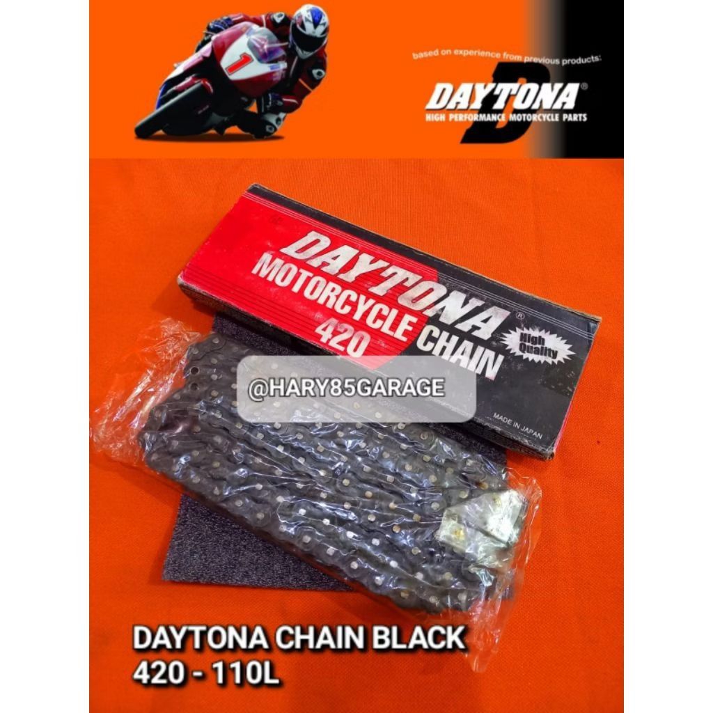 DAYTONA CHAIN IZUMI RANTAI 420 110L BLACK ORIGINAL JAPAN