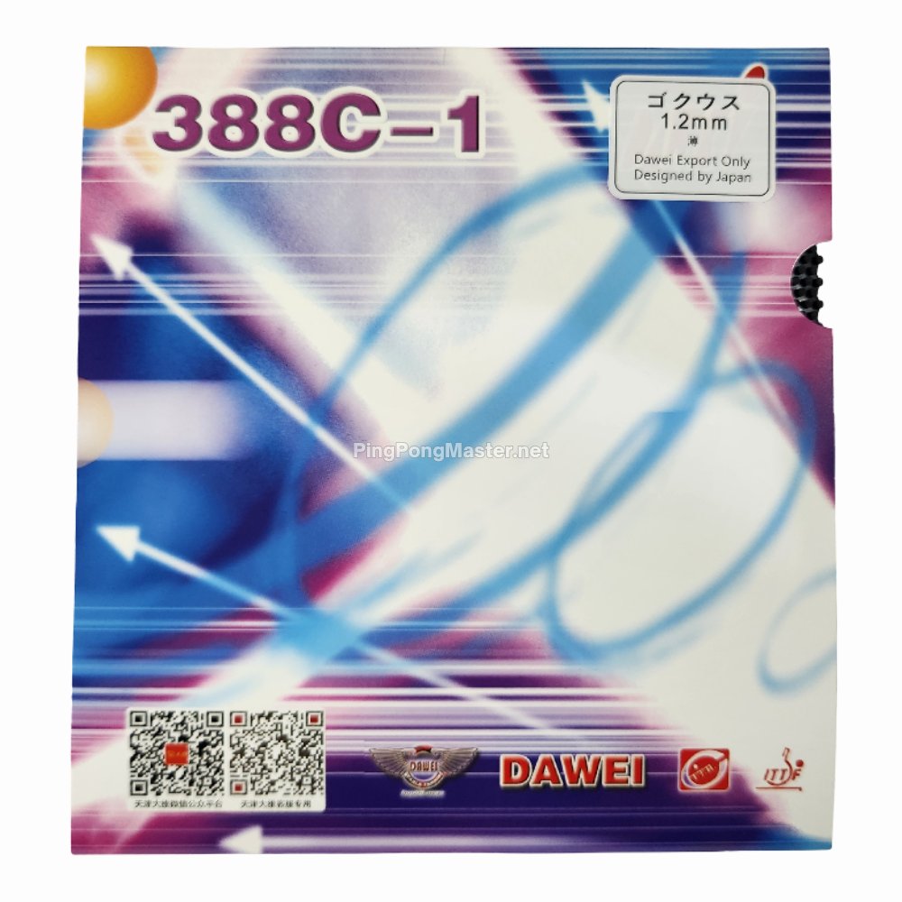 Dawei 388C‑1 1.2 1.5 1.8 Medium Pips - Dawei 388C1 Karet Pingpong Bet Tenis Meja Bintik Semi