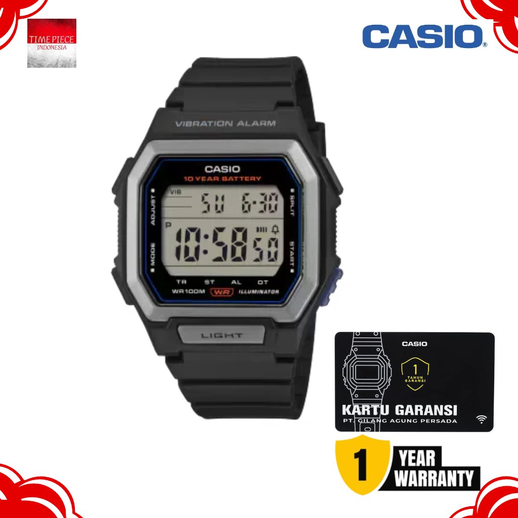 CASIO DIGITAL W-738H-1AVDF / CASIO W738H-1AV ORIGINAL & GARANSI