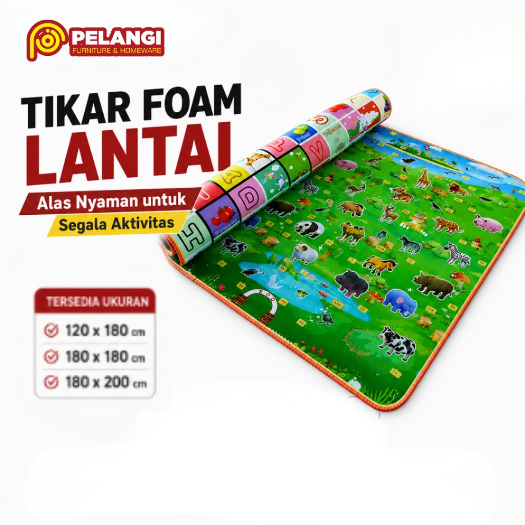 Tikar Foam Gulung l Tikar Lantai Karakter l Karpet Spon Karakter Serbaguna l Tikar Piknik Camping da