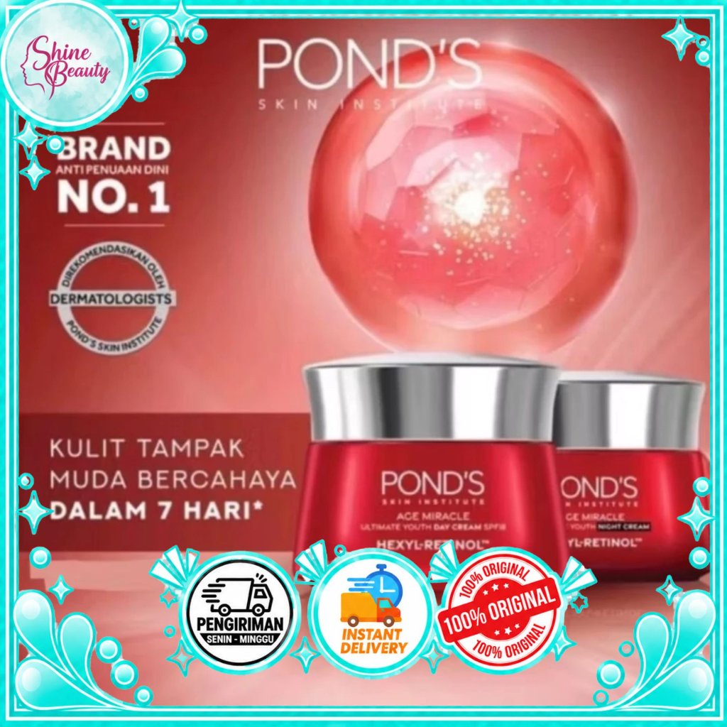 Ponds Age Miracle Cream  50g / Ponds Age Miracle Krim Pagi-Siang ukuran Besar
