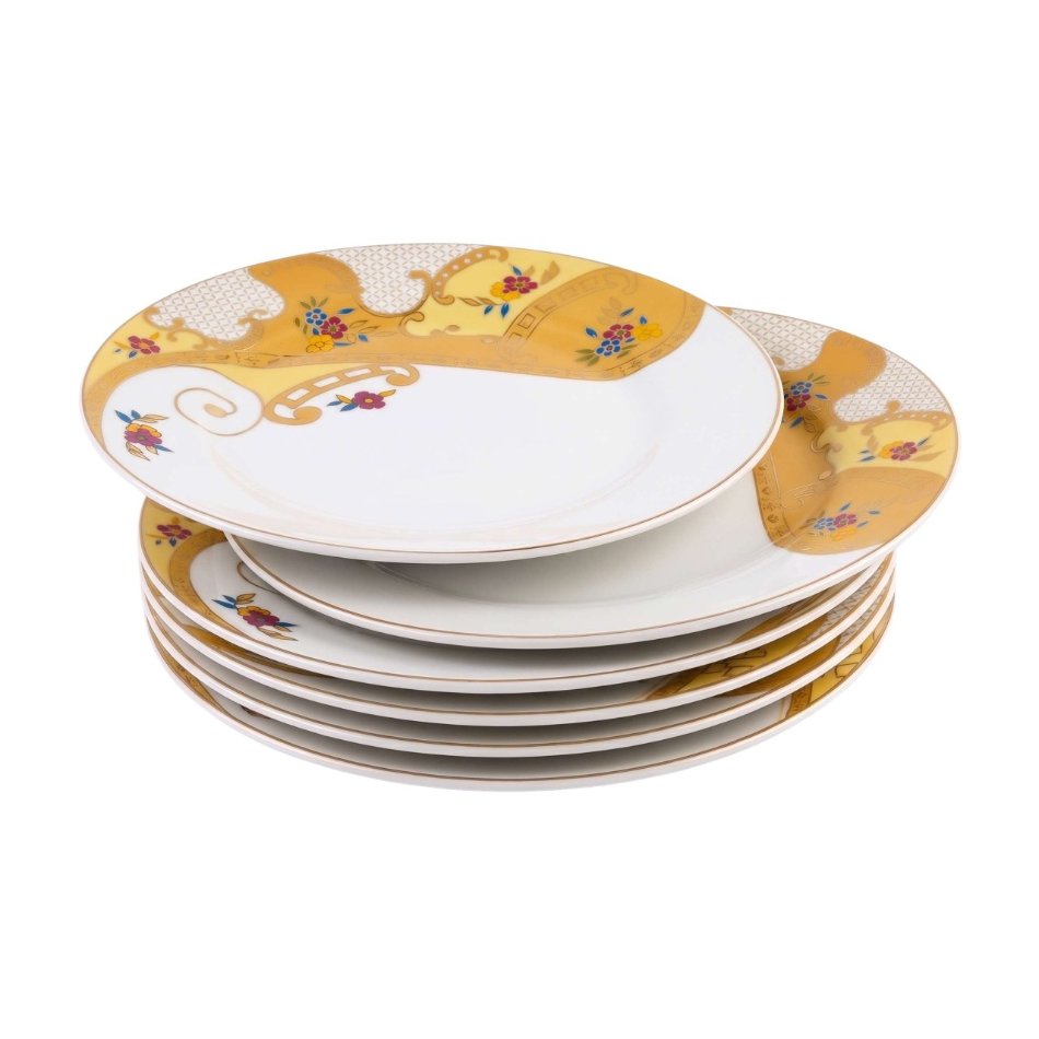 Vicenza P58 6 buah Piring Camilan - Piring Motif Original Vicenza