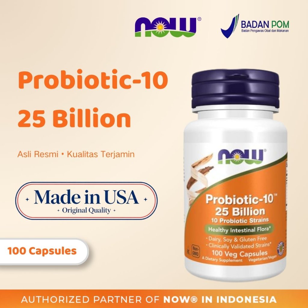 Now Foods NowFoods Probiotic-10 Probiotic 10 25 Billion 100 Veg Vitamin Probiotik