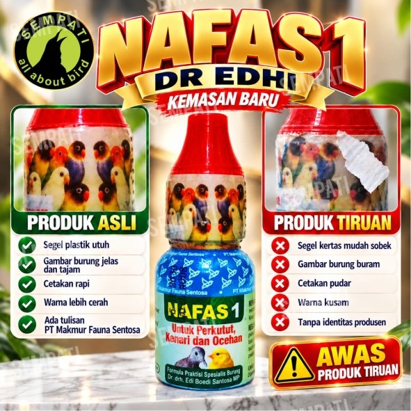 SEMPATI Nafas 1 Dr Edhi Original Obat Burung Pilek Batuk Asma Serak Ngorok Sesak Gangguan Pernapasan