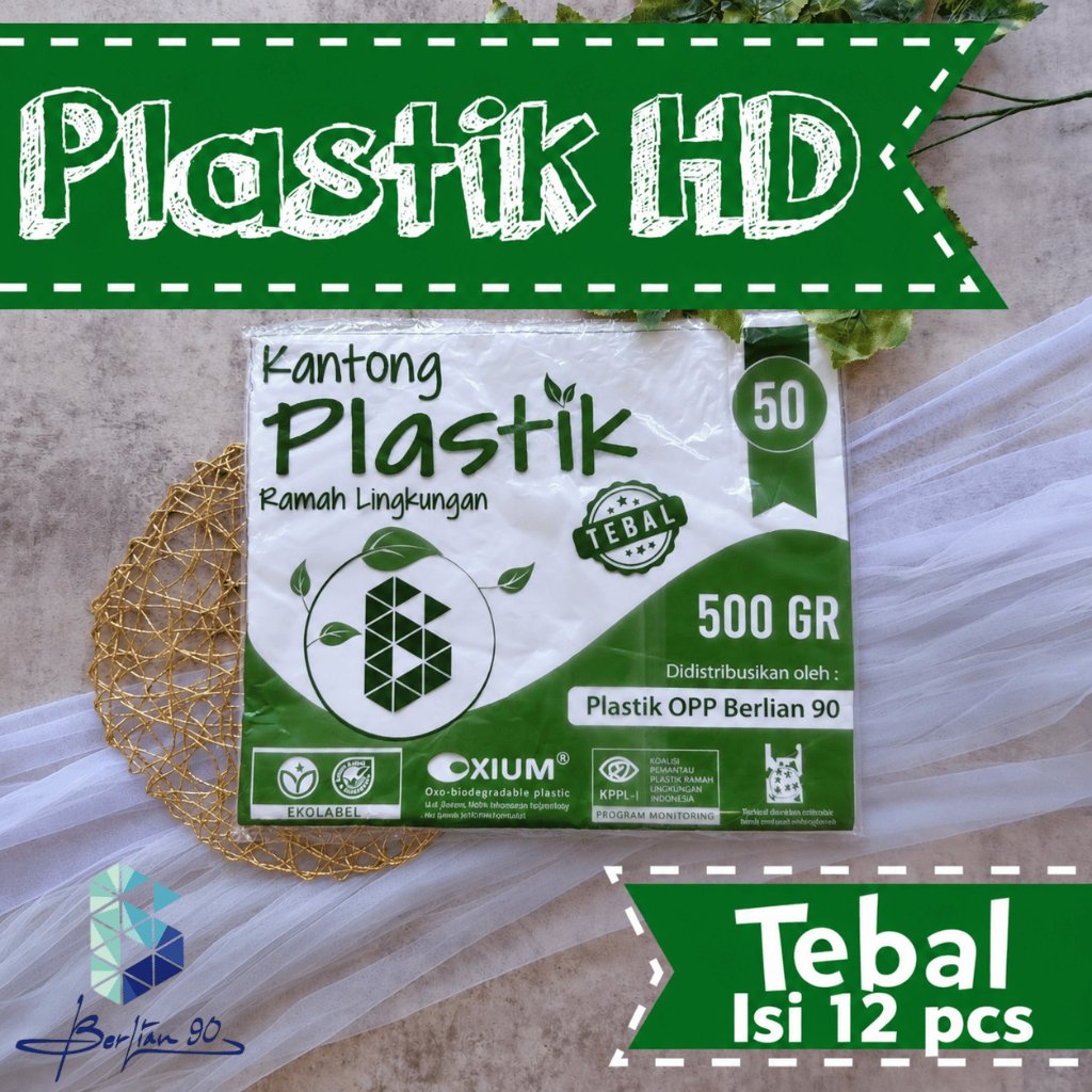 KANTONG PLASTIK KRESEK TEBAL PUTIH OXIUM UKURAN LEBAR 50 CM / KRESEK PUTIH 500 GR kresek Belanja Mur