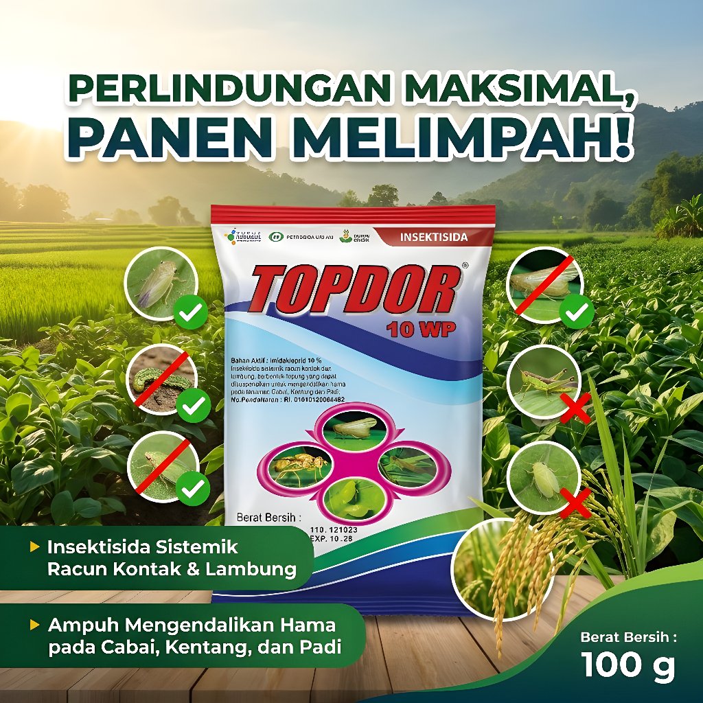 Topdor 10 WP Insektisida Sistemik 100g