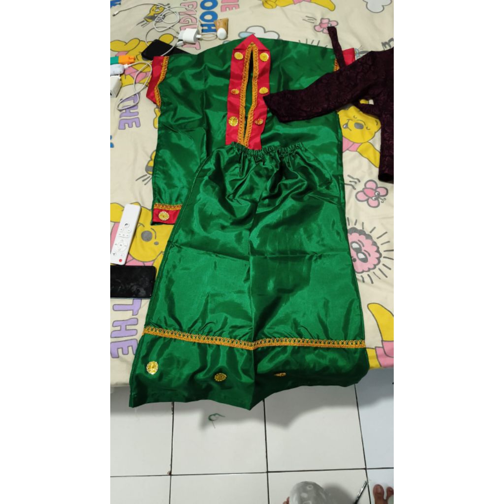 Sarii Hijau Maron India Original Preloved 4-6m link co