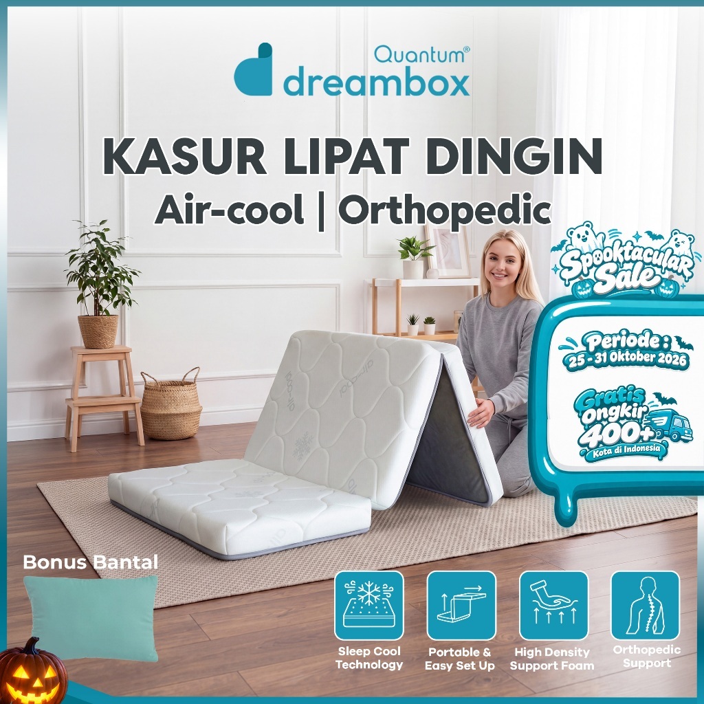 Kasur Lipat 3 Dingin Dreambox | Cooling Trifold Mattress | Rebonded Orthopedic