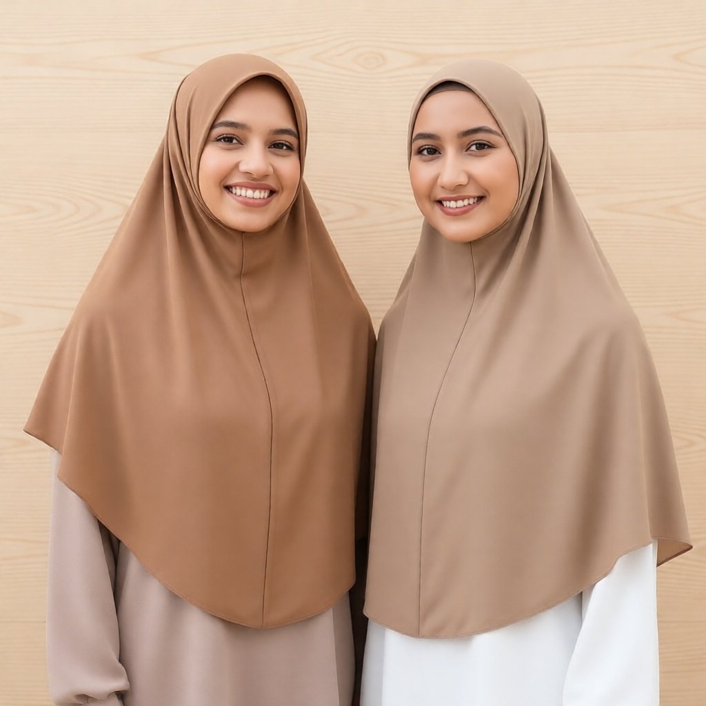Jilbab Instan Non Pet  Najwa XL Hijab Kaos Bergo Syari Khimar tanpa pet kerudung termurah