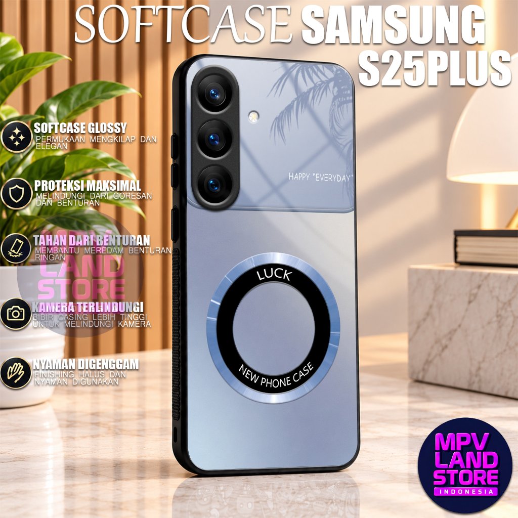 Softcase Glass Akrilik For SAMSUNG GALAXY S25+ / SAMSUNG GALAXY S25 ULTRA Casing Glossy SAMSUNG S25+