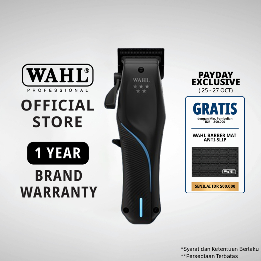 Wahl 5 Star Vapor Cordless Clipper - Alat Cukur Rambut Profesional, Alat Cukur Rambut, Mesin Potong 