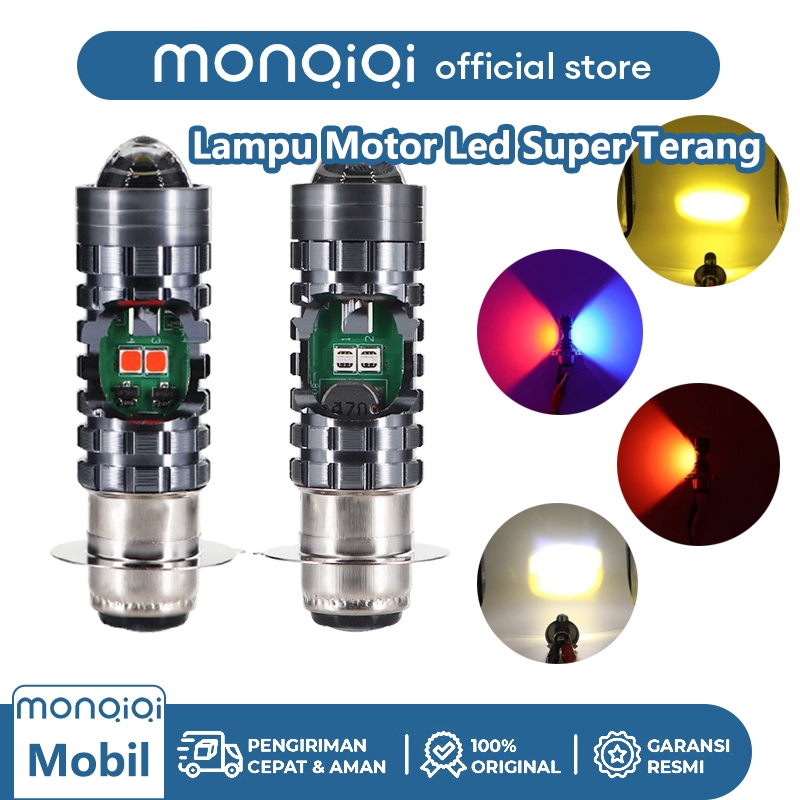 Lampu motor led super terang lampu h6 laser hi lo lampu utama lampu depan beat fi laser 2 colour Mer