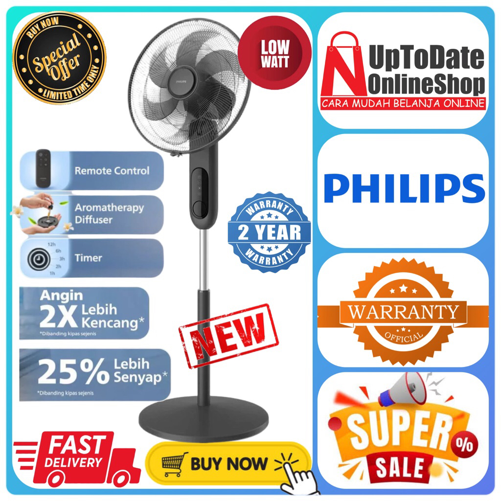 KIPAS BERDIRI PHILIPS CX1520 CX-1520 CX 1520 SUPER LOW WATT STAND FAN PHILIPS 16INCH PHILIPS FAN 6 B