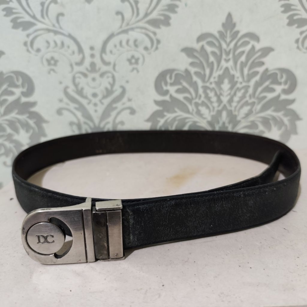 Sabuk ikat pinggang pria DeCarlo reversible preloved
