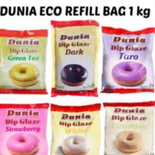 

Dunia Dip Glaze Eco refil Bag 1kg Original Pack All Variant (Kemasan Bantal)