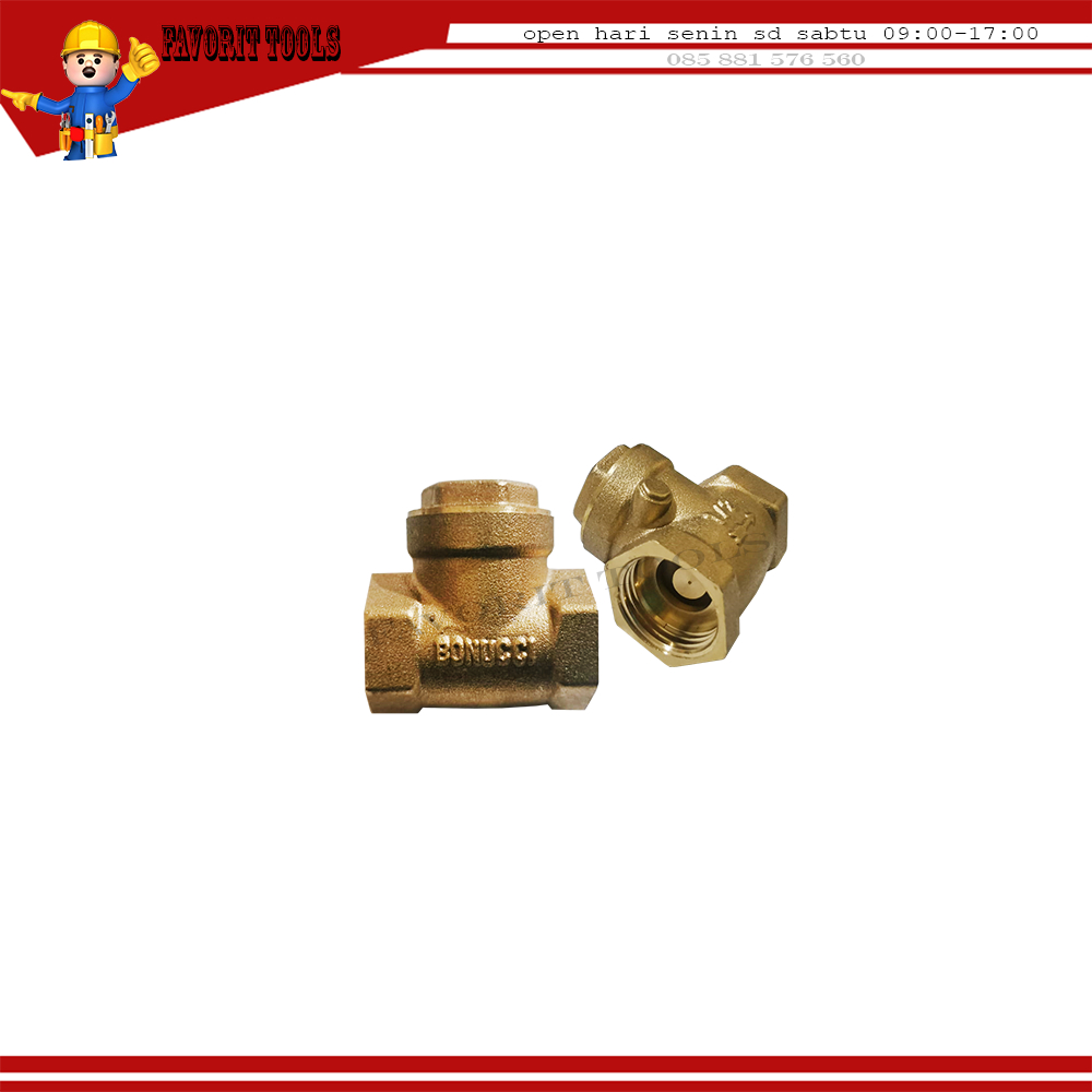 Check Valve Kuningan - Klep Tabok 1/2 Inch