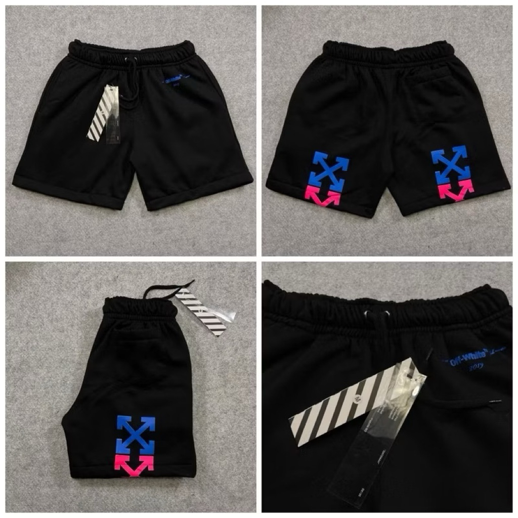 Celana Shortpants Pendek Off-White Catton Flece | Shortpants Pendek Pria | Wanita Fulltag & Lebel Pr