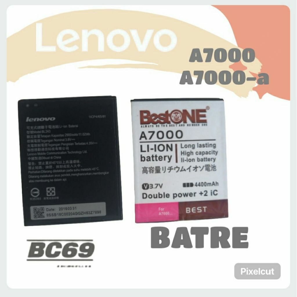 Batre Baterai Lenovo A7000 A7000-a