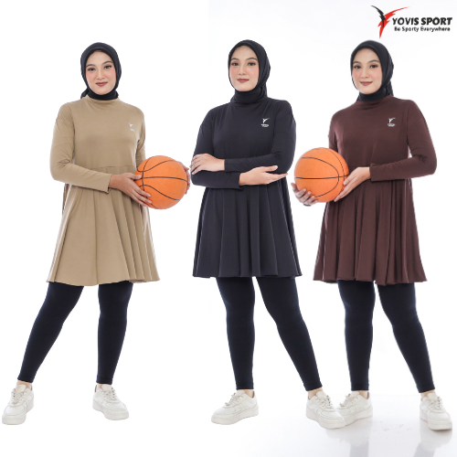 Atasan Panjang Bloom Tunik Yovis Sport/  Atasan Panjang Olahraga Muslimah