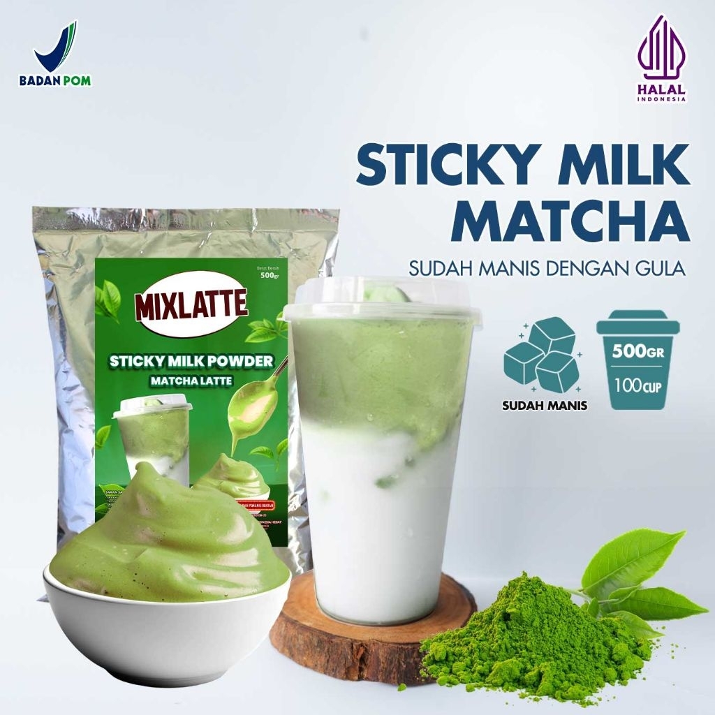 

Sticky Milk Powder Drink JPS Bubuk Minuman Rasa Matcha 500 Gr