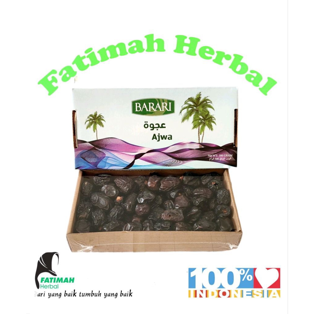 

Kurma Ajwa Barari - Kurma Nabi Asli Madinah 500gr